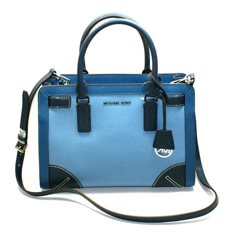 michael kors lg satchel dillon blue|michael kors blue satchels.